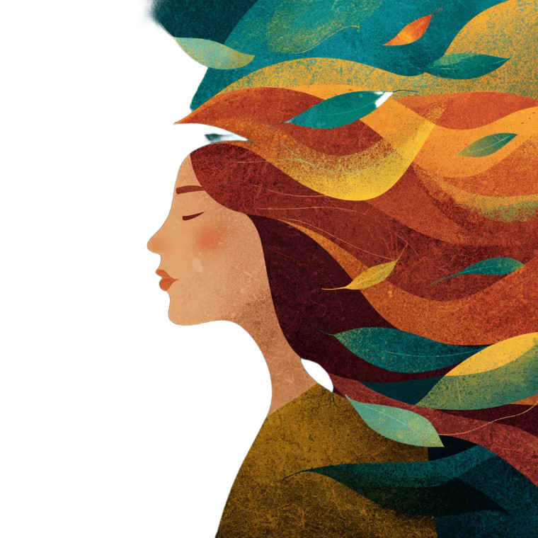 Nature Woman Illustration Vinyl Car Decal Sticker – Waterproof & UV-Resistant 