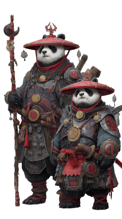 Armed Panda Warriors Vinyl Car Decal Sticker – Waterproof & UV-Resistant 