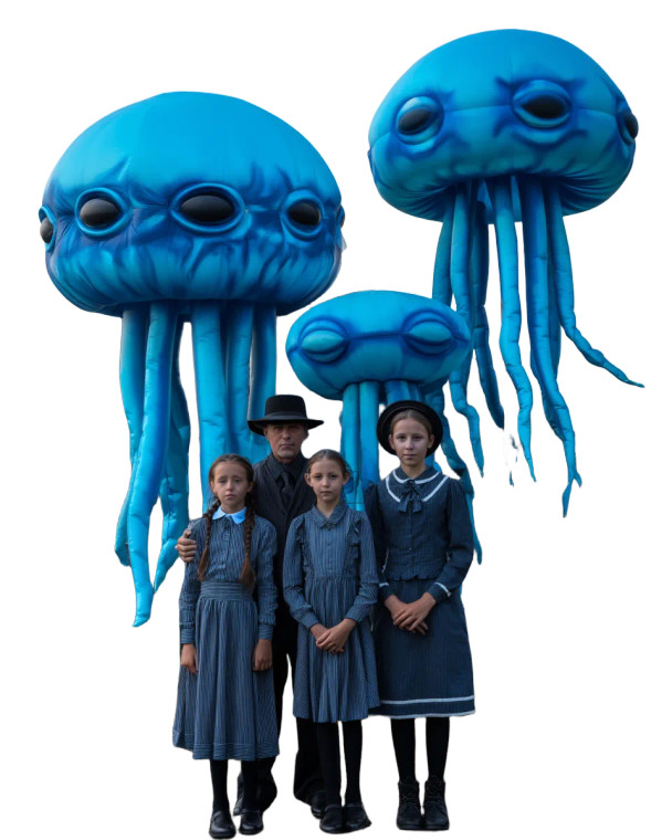 Dancing Mennonites Jellyfish Vinyl Car Decal Sticker – Waterproof & UV-Resistant 
