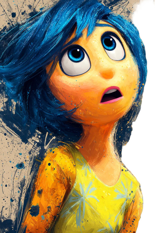 Joy Portrait Vinyl Car Decal Sticker – Waterproof & UV-Resistant 