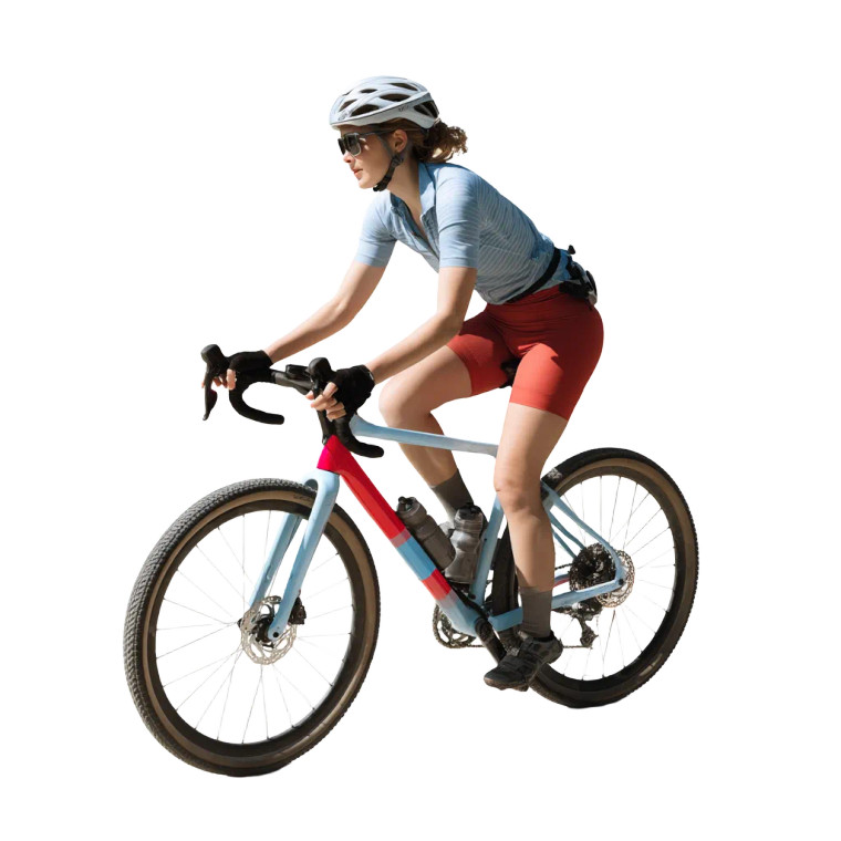 Leisure Cyclist Woman Vinyl Car Decal Sticker – Waterproof & UV-Resistant 