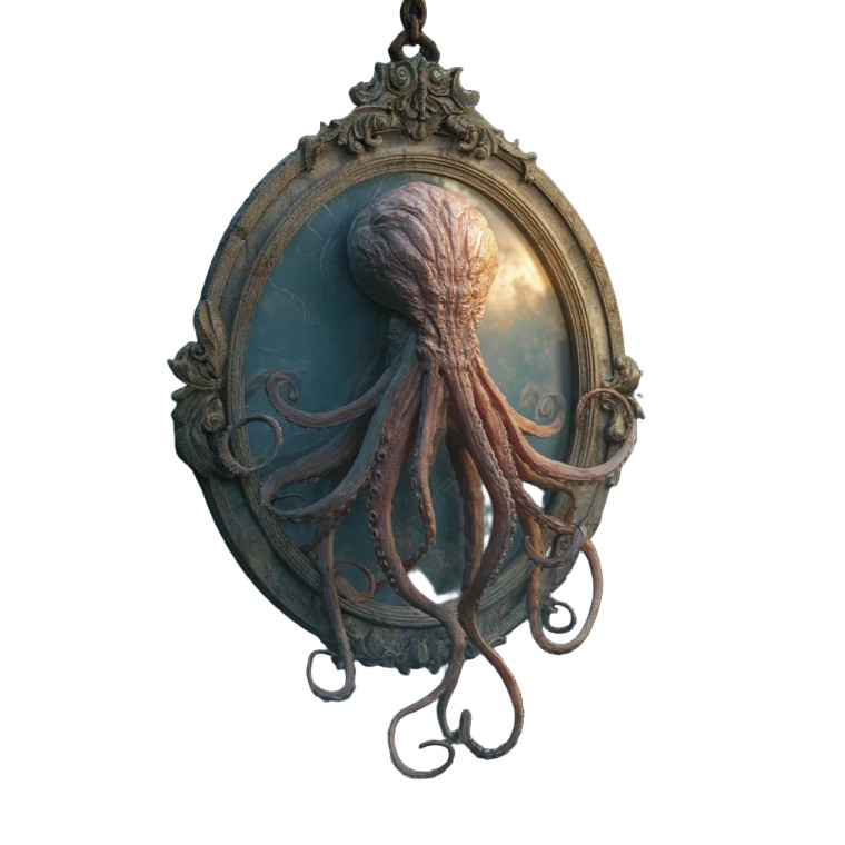 Kraken Mirror Vinyl Car Decal Sticker – Waterproof & UV-Resistant 