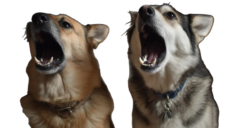 Barking Dogs Vinyl Car Decal Sticker – Waterproof & UV-Resistant 
