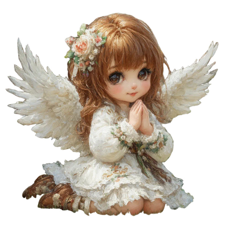 Angel Girl Praying Vinyl Car Decal Sticker – Waterproof & UV-Resistant 
