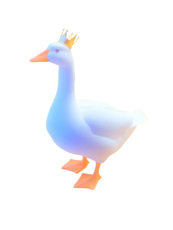 Crowned Goose Vinyl Car Decal Sticker – Waterproof & UV-Resistant 
