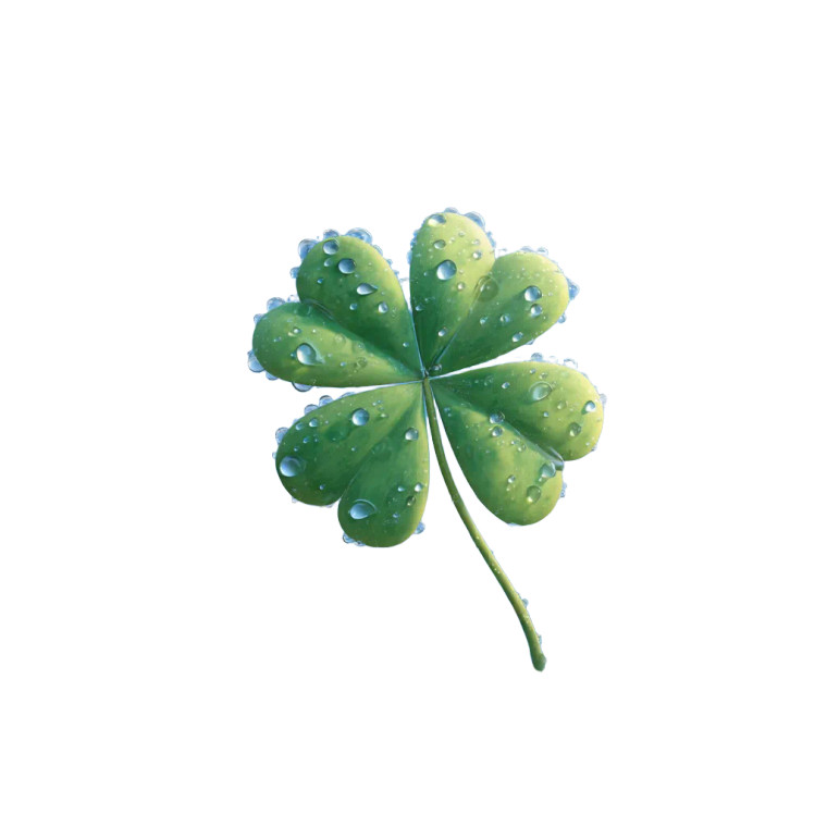 Cartoon Four-Leaf Clover Vinyl Car Decal Sticker – Waterproof & UV-Resistant 