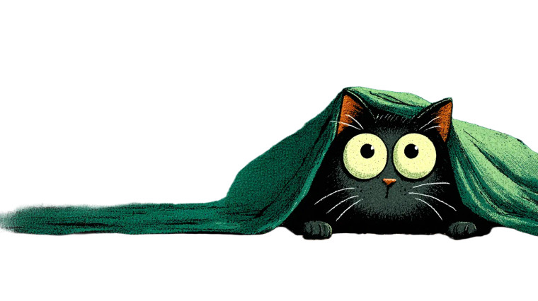 Cartoon Cat Peeking V2 Vinyl Car Decal Sticker – Waterproof & UV-Resistant 