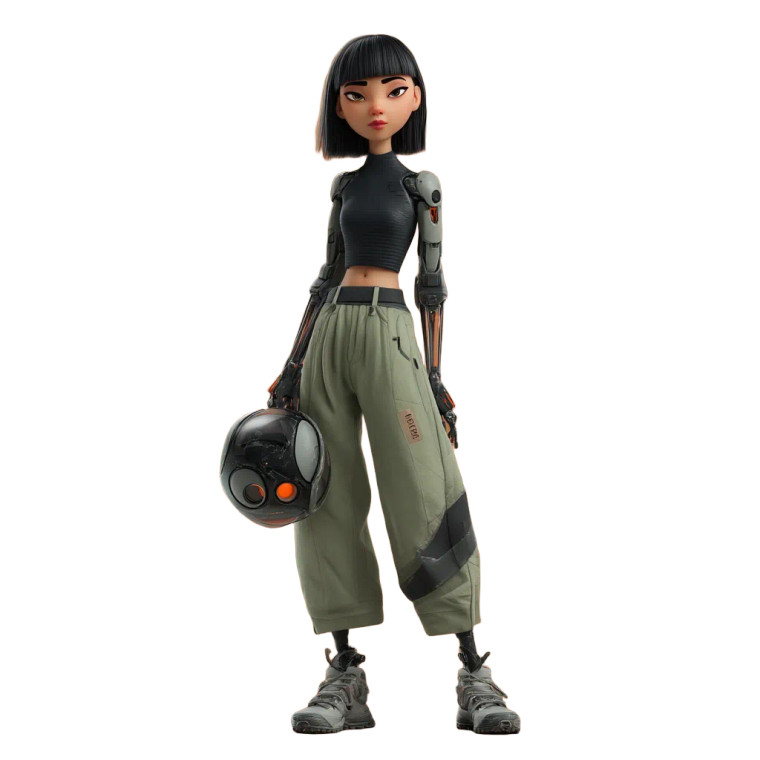 Asian Woman Portrait V45 Vinyl Car Decal Sticker – Waterproof & UV-Resistant 