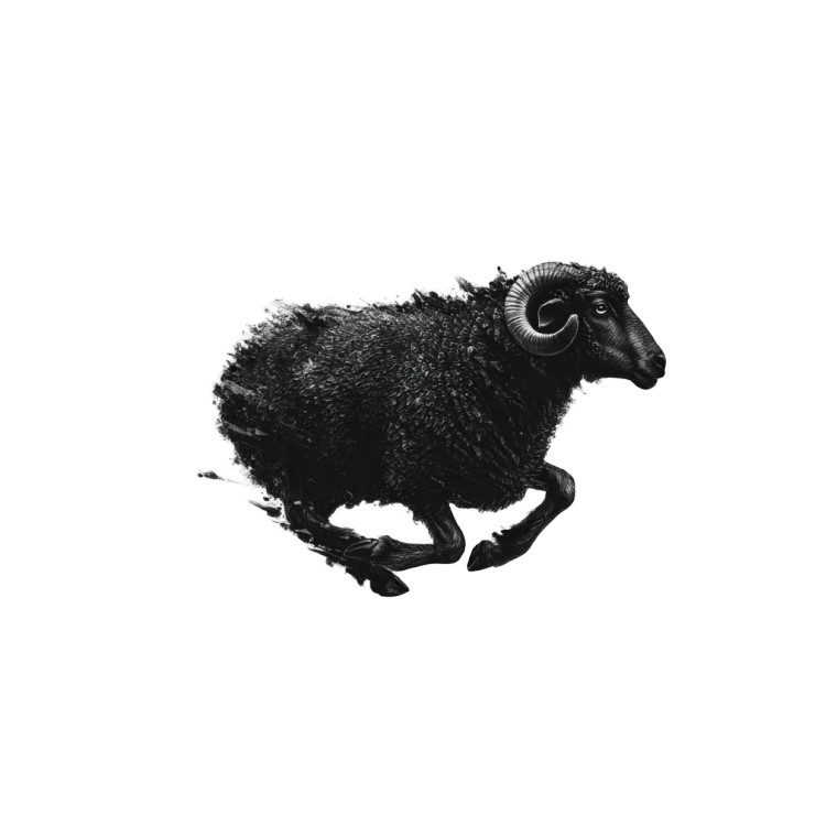 Black Sheep Run Vinyl Car Decal Sticker – Waterproof & UV-Resistant 