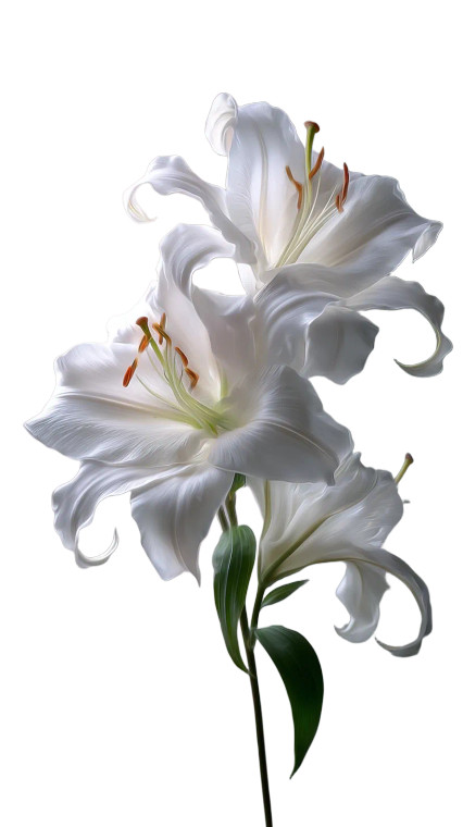 White Lily Vinyl Car Decal Sticker – Waterproof & UV-Resistant 