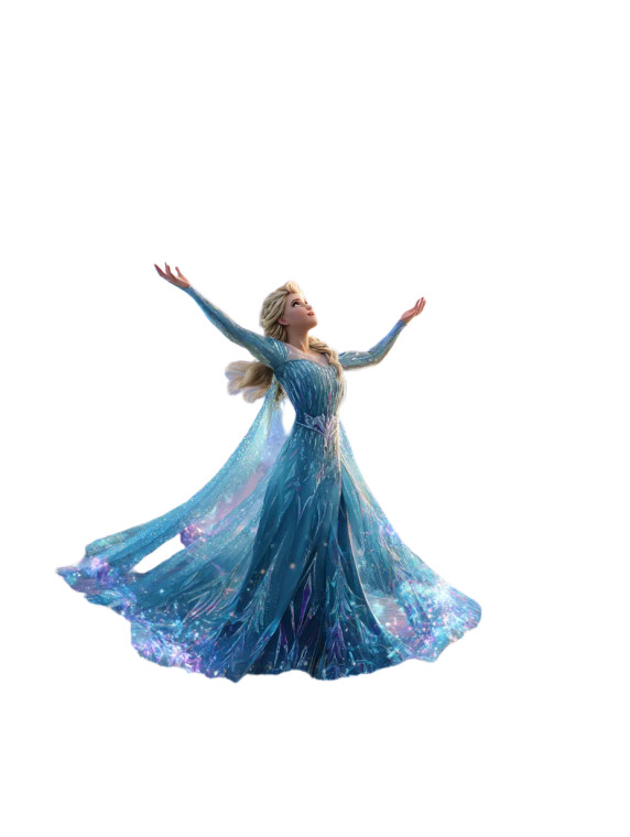 Queen Elsa Portrait Vinyl Car Decal Sticker – Waterproof & UV-Resistant 