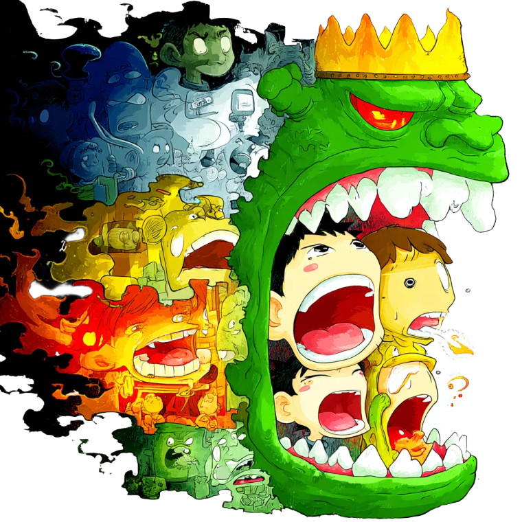 Dante'S Grotesque Vinyl Car Decal Sticker – Waterproof & UV-Resistant 