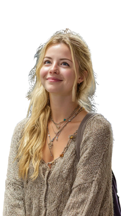 Campus Attire Woman Vinyl Car Decal Sticker – Waterproof & UV-Resistant 