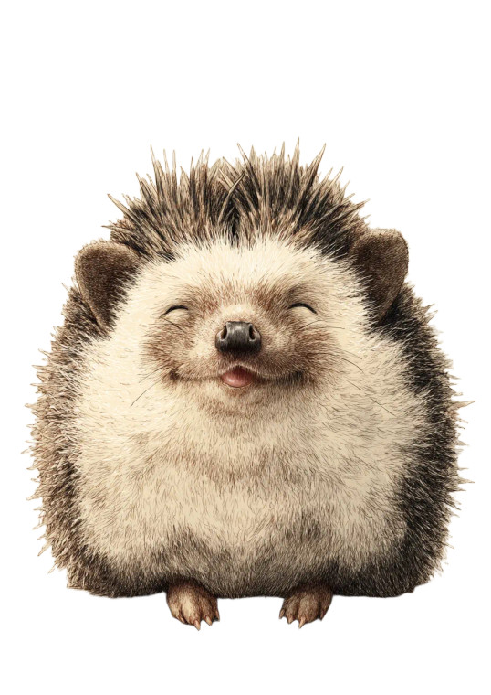 Happy Hedgehog Vinyl Car Decal Sticker – Waterproof & UV-Resistant 