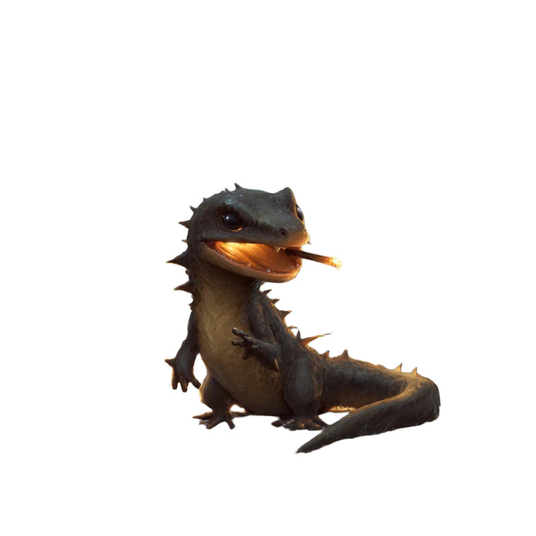 Smoldering Salamander Vinyl Car Decal Sticker – Waterproof & UV-Resistant 