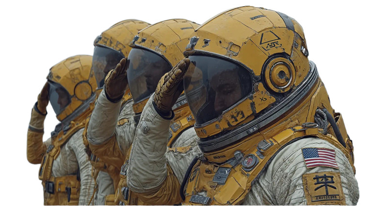 Scientists Saluting Monolith Vinyl Car Decal Sticker – Waterproof & UV-Resistant 