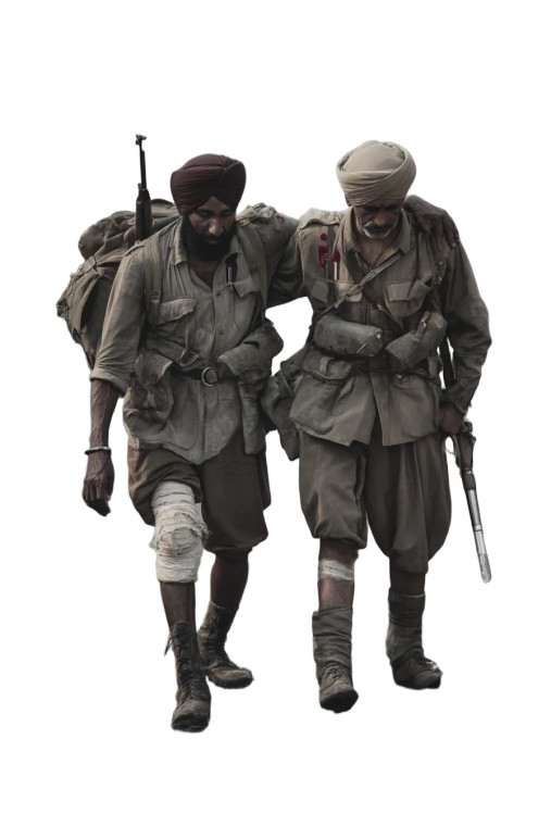 Injured Wwii Soldiers Vinyl Car Decal Sticker – Waterproof & UV-Resistant 