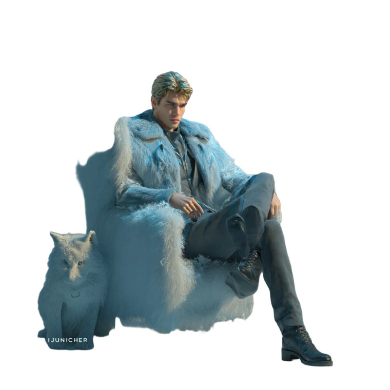 Blue Fur Model Vinyl Car Decal Sticker – Waterproof & UV-Resistant 