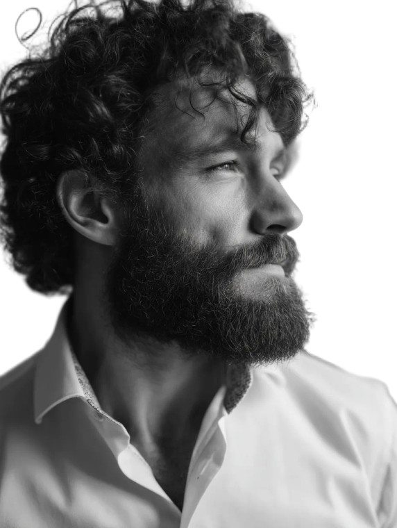 Classic Masculine Portrait Vinyl Car Decal Sticker – Waterproof & UV-Resistant 