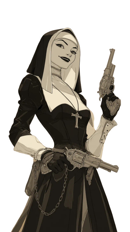 Warrior Nun Steampunk Vinyl Car Decal Sticker – Waterproof & UV-Resistant 