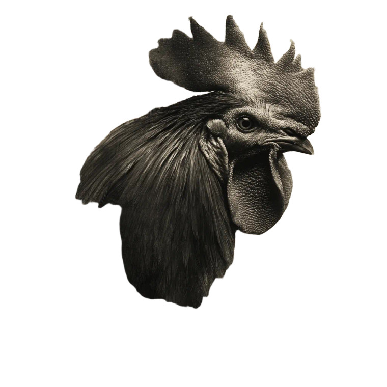 Stylized Chinese Rooster Vinyl Car Decal Sticker – Waterproof & UV-Resistant 