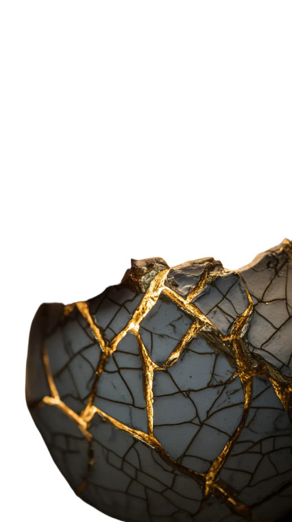 Kintsugi Art Hands Vinyl Car Decal Sticker – Waterproof & UV-Resistant 