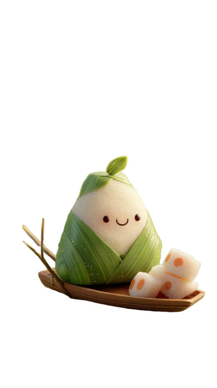Cute Zongzi Character Vinyl Car Decal Sticker – Waterproof & UV-Resistant 