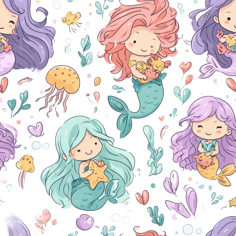Sweet Mermaids Vinyl Car Decal Sticker – Waterproof & UV-Resistant 