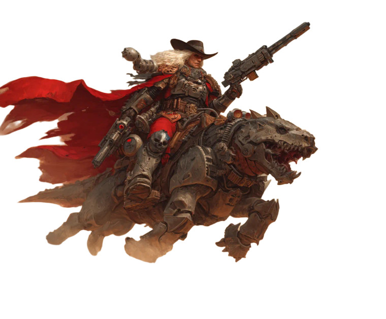 Cowboy Primarch Rider Vinyl Car Decal Sticker – Waterproof & UV-Resistant 