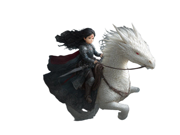 Dragon Rider Girl V2 Vinyl Car Decal Sticker – Waterproof & UV-Resistant 