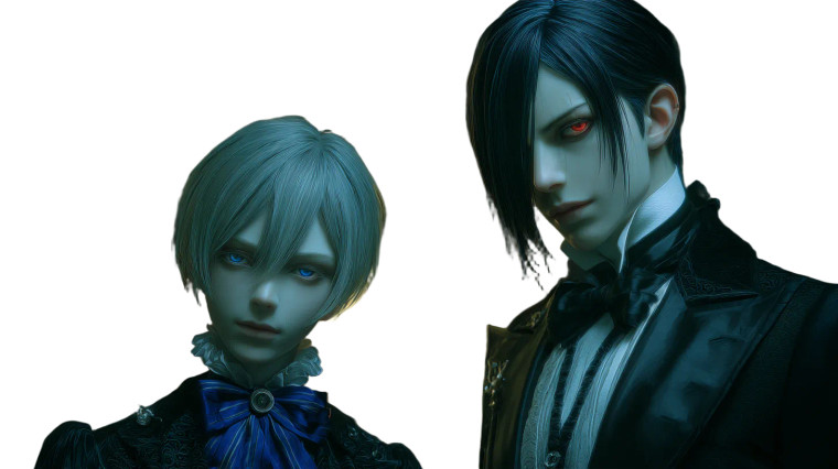 Gothic Butler Portrait Vinyl Car Decal Sticker – Waterproof & UV-Resistant 