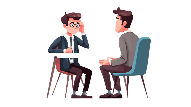 Job Interview Tension Vinyl Car Decal Sticker – Waterproof & UV-Resistant 