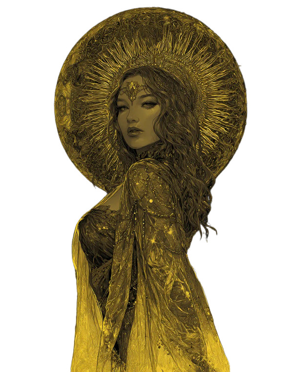 Elven Celestial Priestess Vinyl Car Decal Sticker – Waterproof & UV-Resistant 