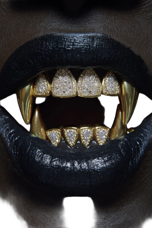 Vampire With Grills Vinyl Car Decal Sticker – Waterproof & UV-Resistant 