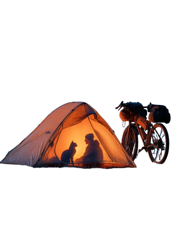 Glowing Tent Shadows Vinyl Car Decal Sticker – Waterproof & UV-Resistant 