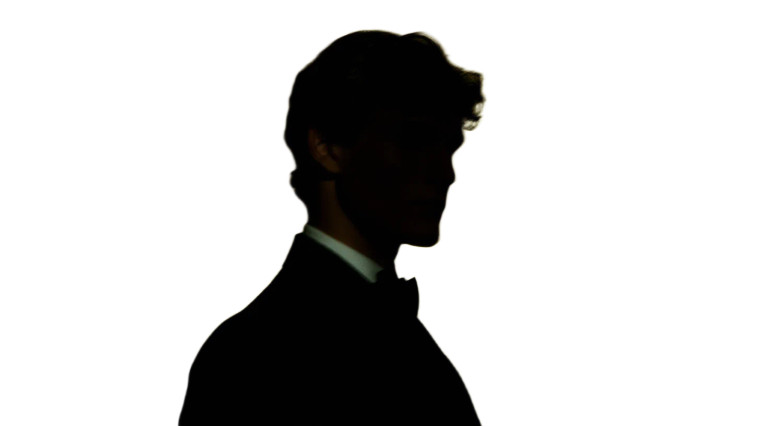 Golden Tuxedo Silhouette Vinyl Car Decal Sticker – Waterproof & UV-Resistant 