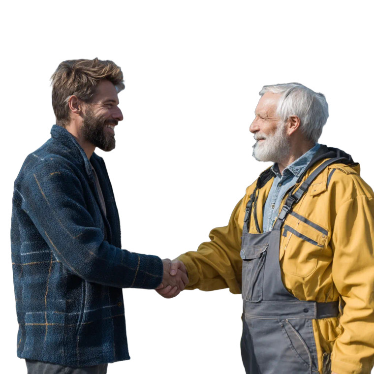 Construction Handshake V2 Vinyl Car Decal Sticker – Waterproof & UV-Resistant 