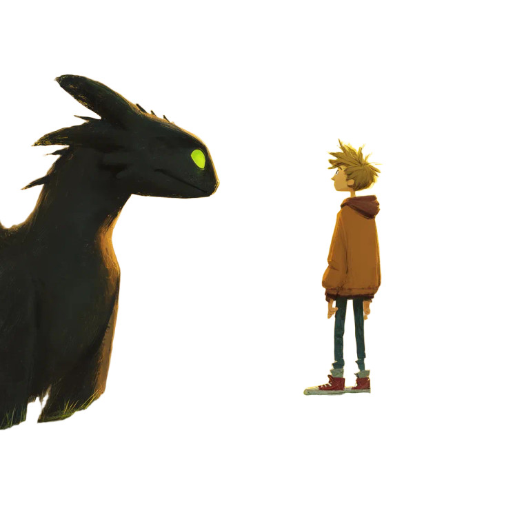 Boy And Dragon V4 Vinyl Car Decal Sticker – Waterproof & UV-Resistant 