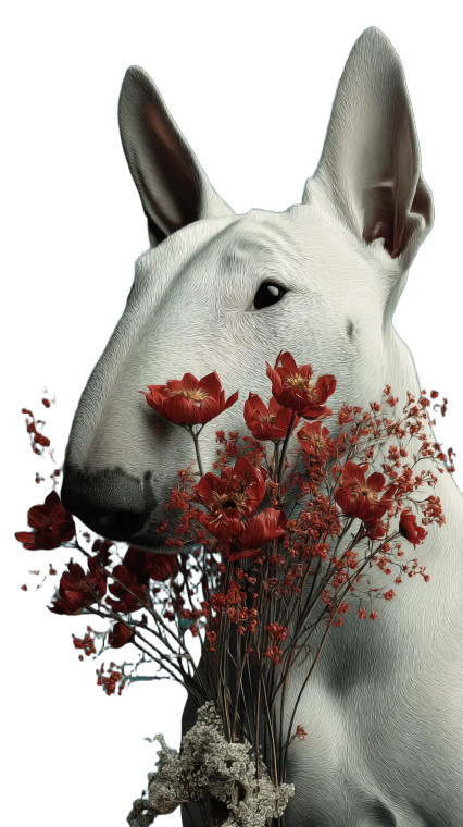 Bull Terrier Card Vinyl Car Decal Sticker – Waterproof & UV-Resistant 