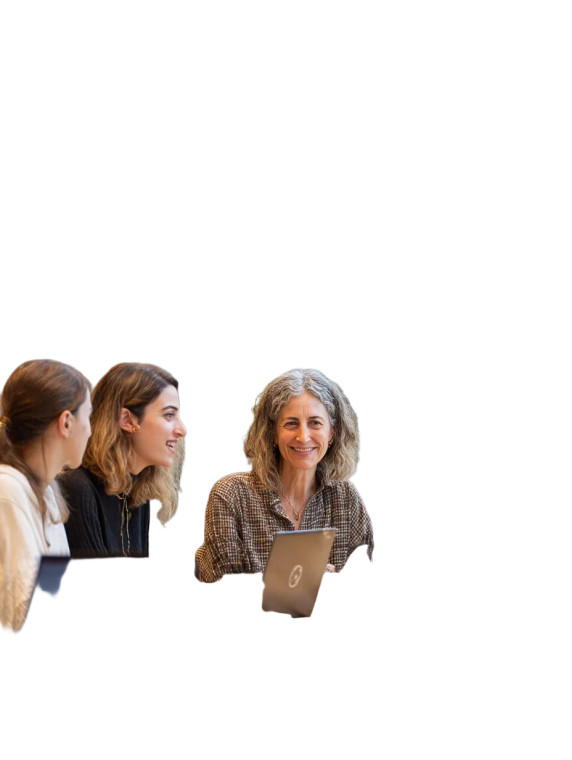 Academic Women Discussing Vinyl Car Decal Sticker – Waterproof & UV-Resistant 