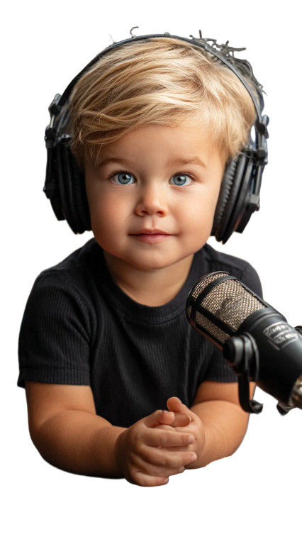 Toddler Podcaster Vinyl Car Decal Sticker – Waterproof & UV-Resistant 