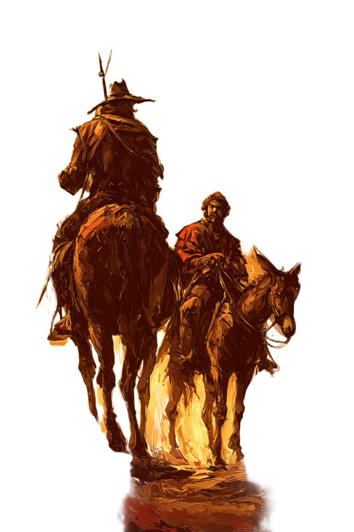 Don Quixote Silhouettes Vinyl Car Decal Sticker – Waterproof & UV-Resistant 