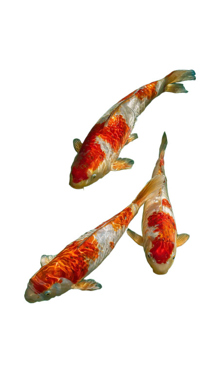 Koi Fish Swimming V2 Vinyl Car Decal Sticker – Waterproof & UV-Resistant 