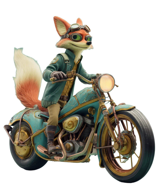 Sly Fox Rider Vinyl Car Decal Sticker – Waterproof & UV-Resistant 