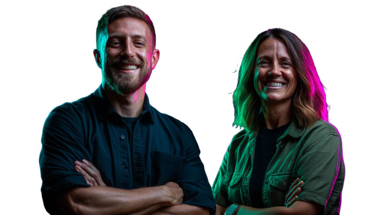 Smiling Portrait Duo Vinyl Car Decal Sticker – Waterproof & UV-Resistant 