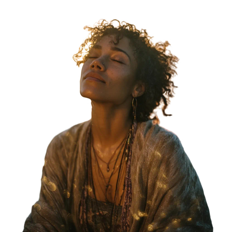 Serene Meditating Woman V4 Vinyl Car Decal Sticker – Waterproof & UV-Resistant 