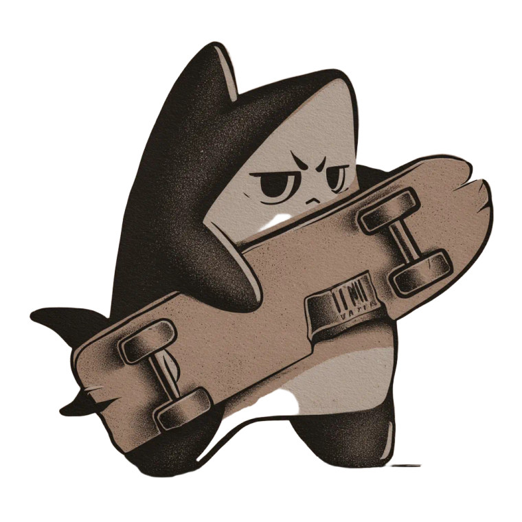 Vintage Cartoon Shark V6 Vinyl Car Decal Sticker – Waterproof & UV-Resistant 