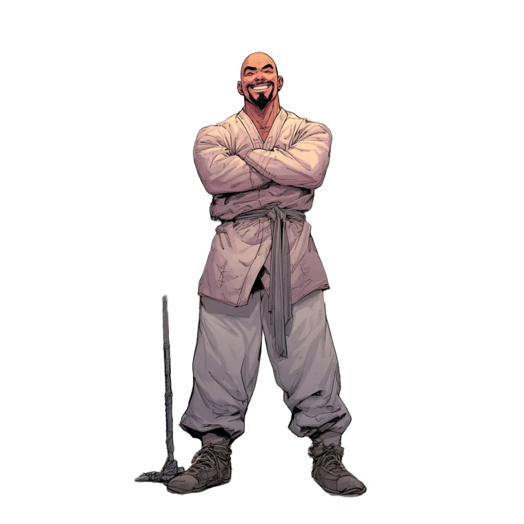 Korean Warrior Monk Vinyl Car Decal Sticker – Waterproof & UV-Resistant 
