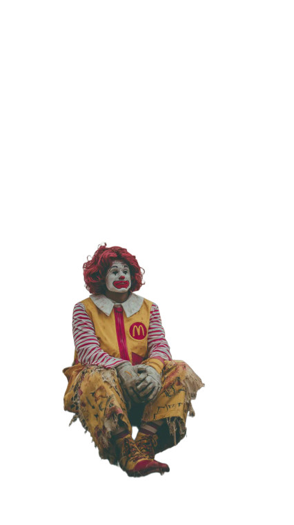 Defeated Ronald Mcdonald Vinyl Car Decal Sticker – Waterproof & UV-Resistant 