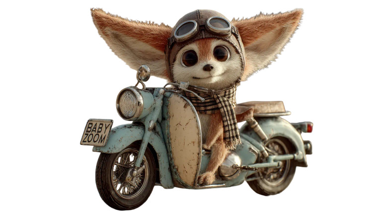 Fox On Motorcycle Vinyl Car Decal Sticker – Waterproof & UV-Resistant 